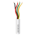 Bobina de 305 Metros (1000 Pies) / Alambre de Cobre / 4 x 22 AWG / Riser / Color Blanco / Para Aplicaciones de Alarmas de Intrusión / Sistemas de Automatización