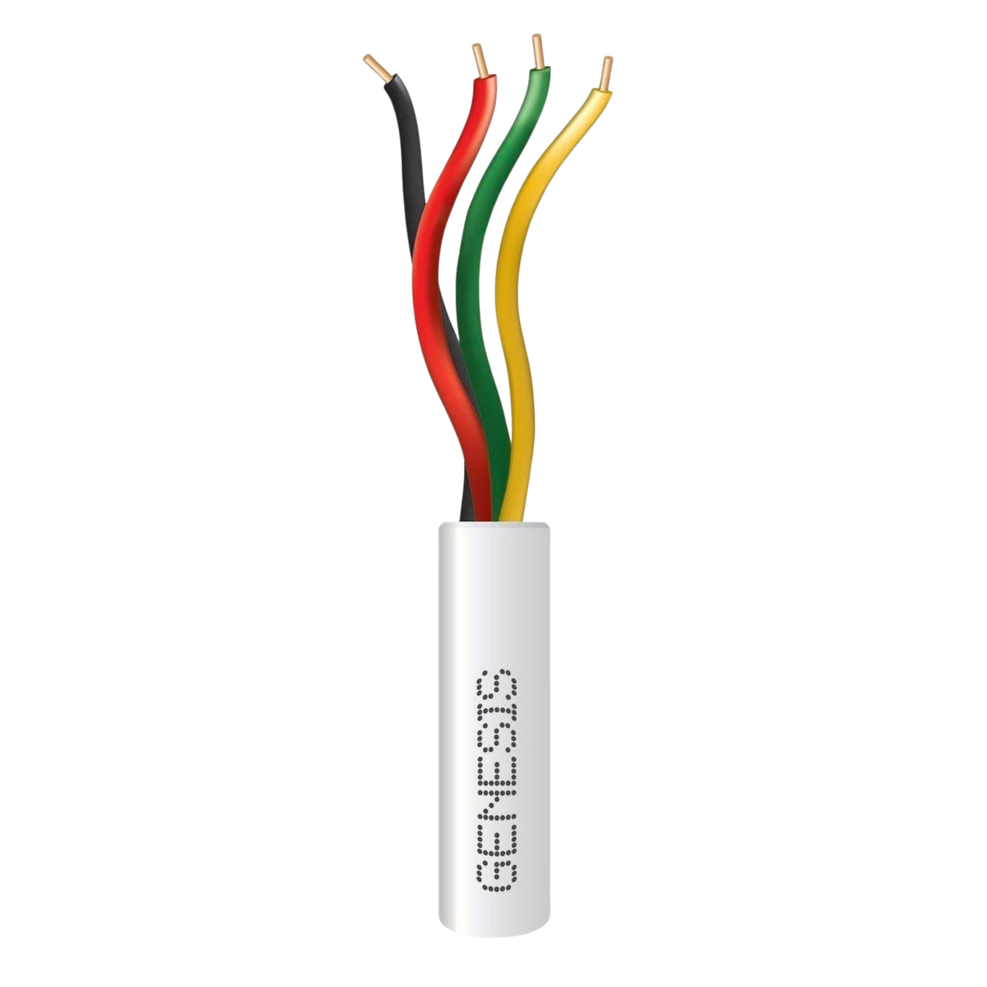 Bobina de 305 Metros (1000 Pies) / Alambre de Cobre / 4 x 22 AWG / Riser / Color Blanco / Para Aplicaciones de Alarmas de Intrusión / Sistemas de Automatización