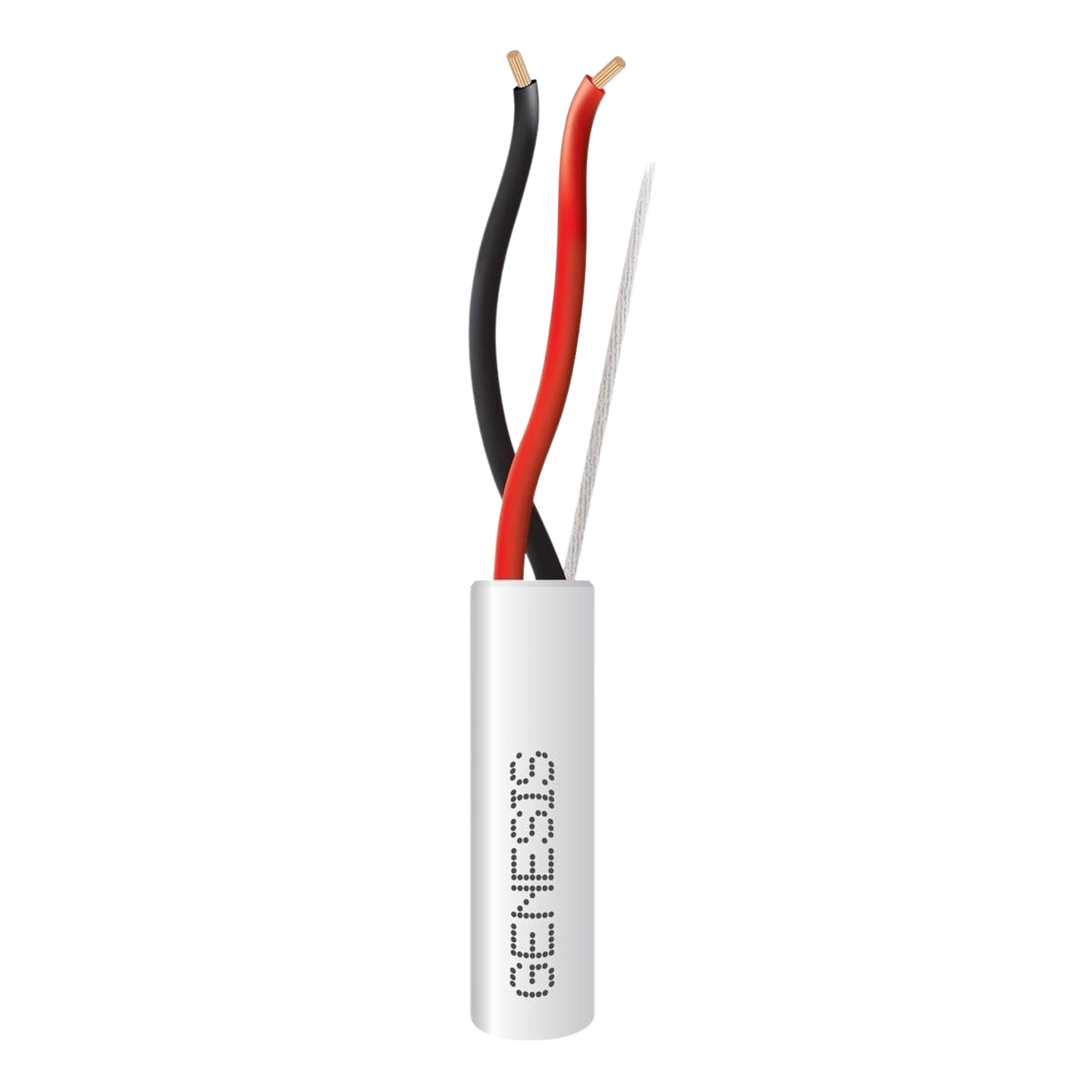 Bobina de 152 Metros (500 Pies) de Cable / 2 x 18 AWG / Riser / Color Blanco / Para Aplicaciones en Alarmas de Intrusión, Control de Acceso, Automatización, Interfonos, TV Porteros, Audio y Voceo