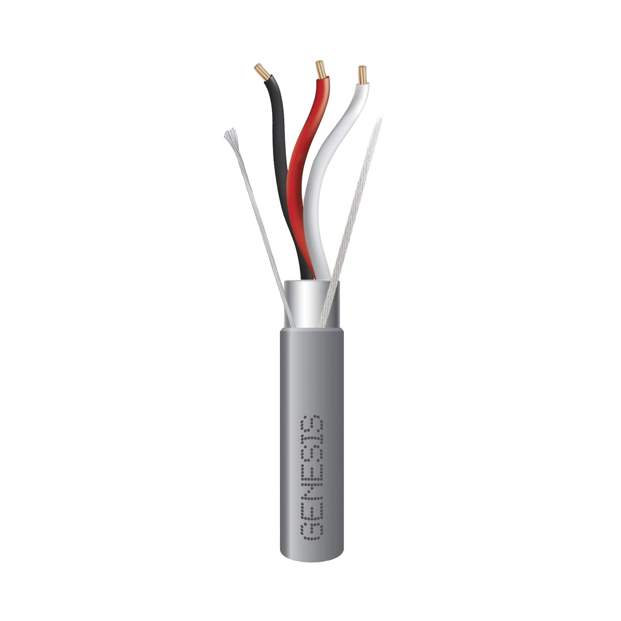 Carrete de 305 Metros (1000 Pies) de Cable / 3 x 16 AWG / Riser / Blindado / Tipo CMR-CL3R-FPLR-FT4 / Color Gris / Aplicaciones de Alarmas de Intrusión/Control de Acceso/ Automatización / Interfonos y Tv Porteros