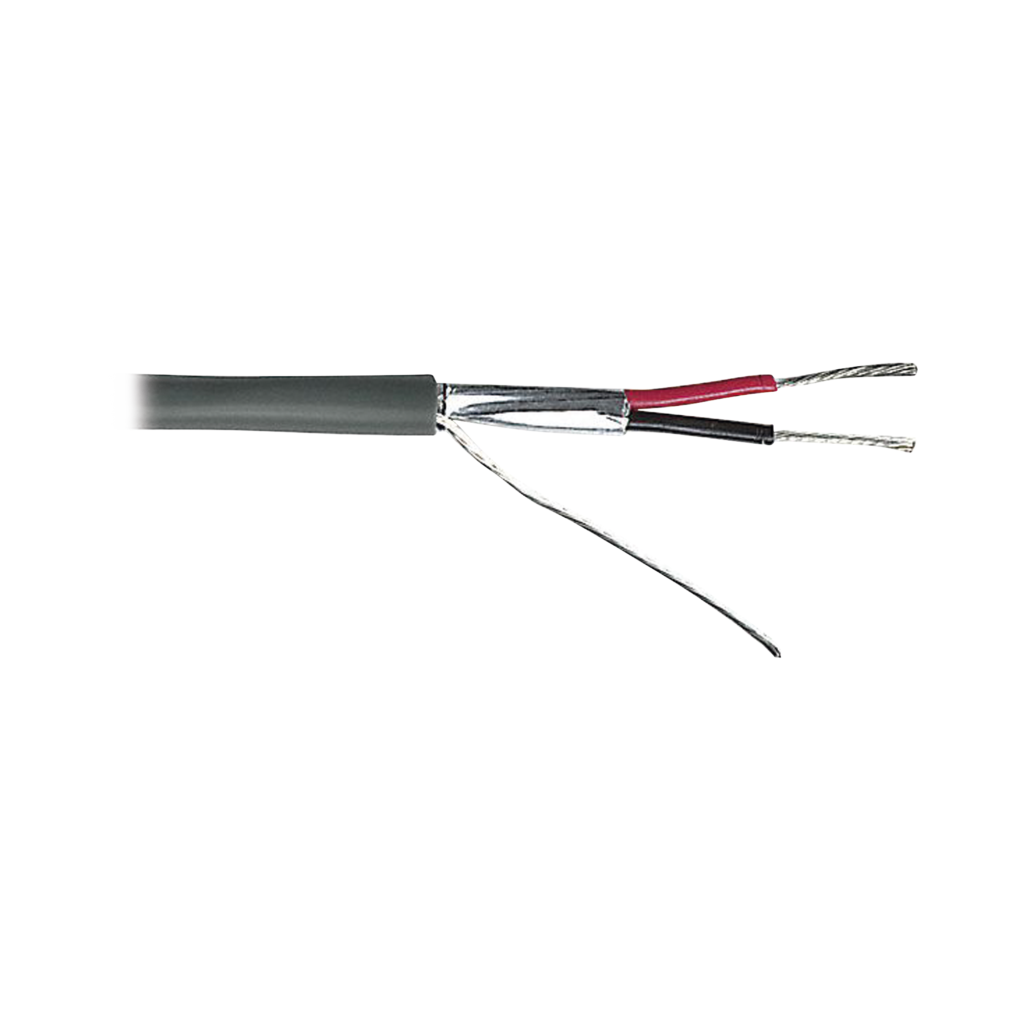 Cable 2 x 18 AWG / Blindado / 305 Metros (1000 Pies) / Riser / UL / Color Gris / Hecho en México