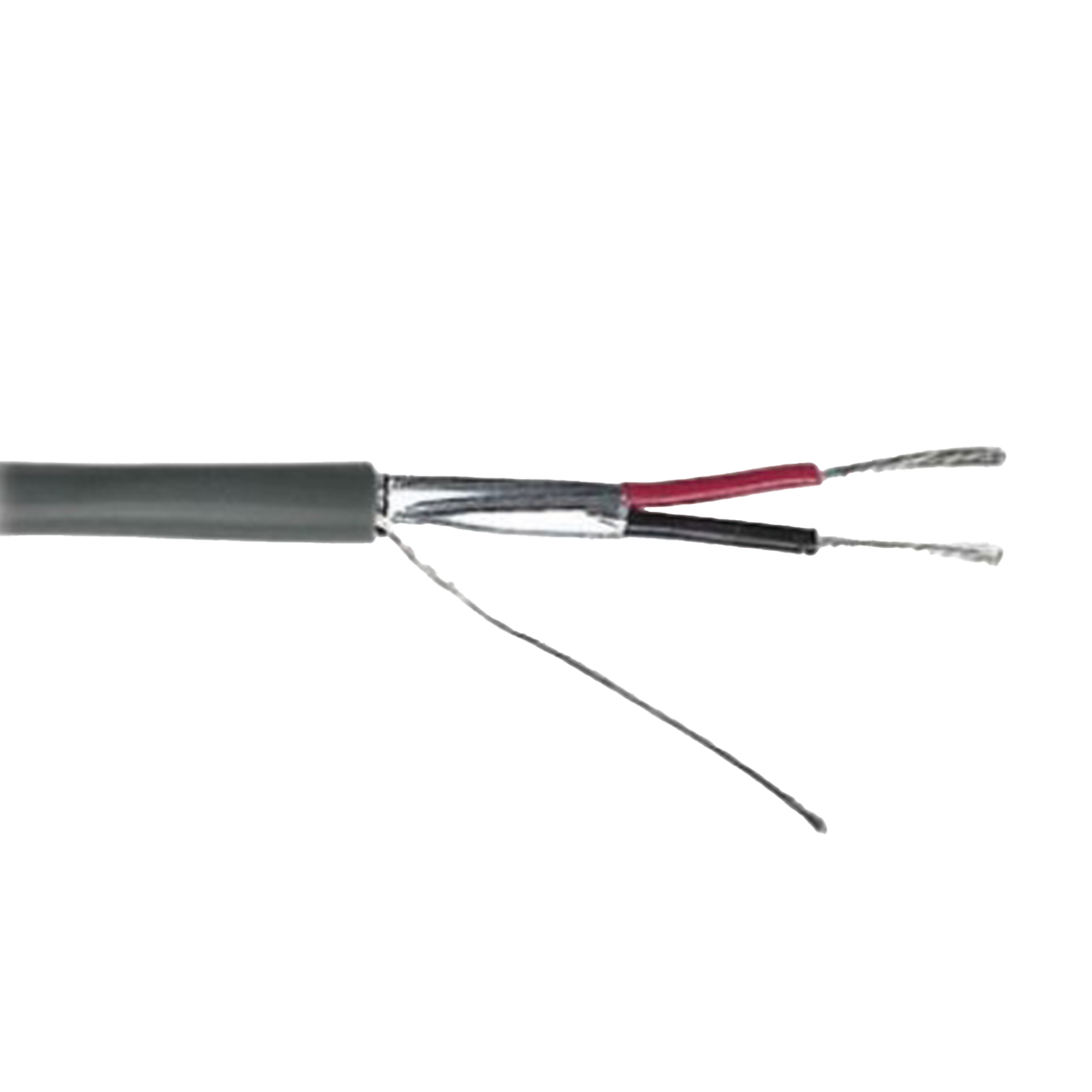 Cable Calibre 22 / 2 Conductores / Blindado / 305 Metros (1000 Pies) / Riser / UL / Color Gris / Hecho en México