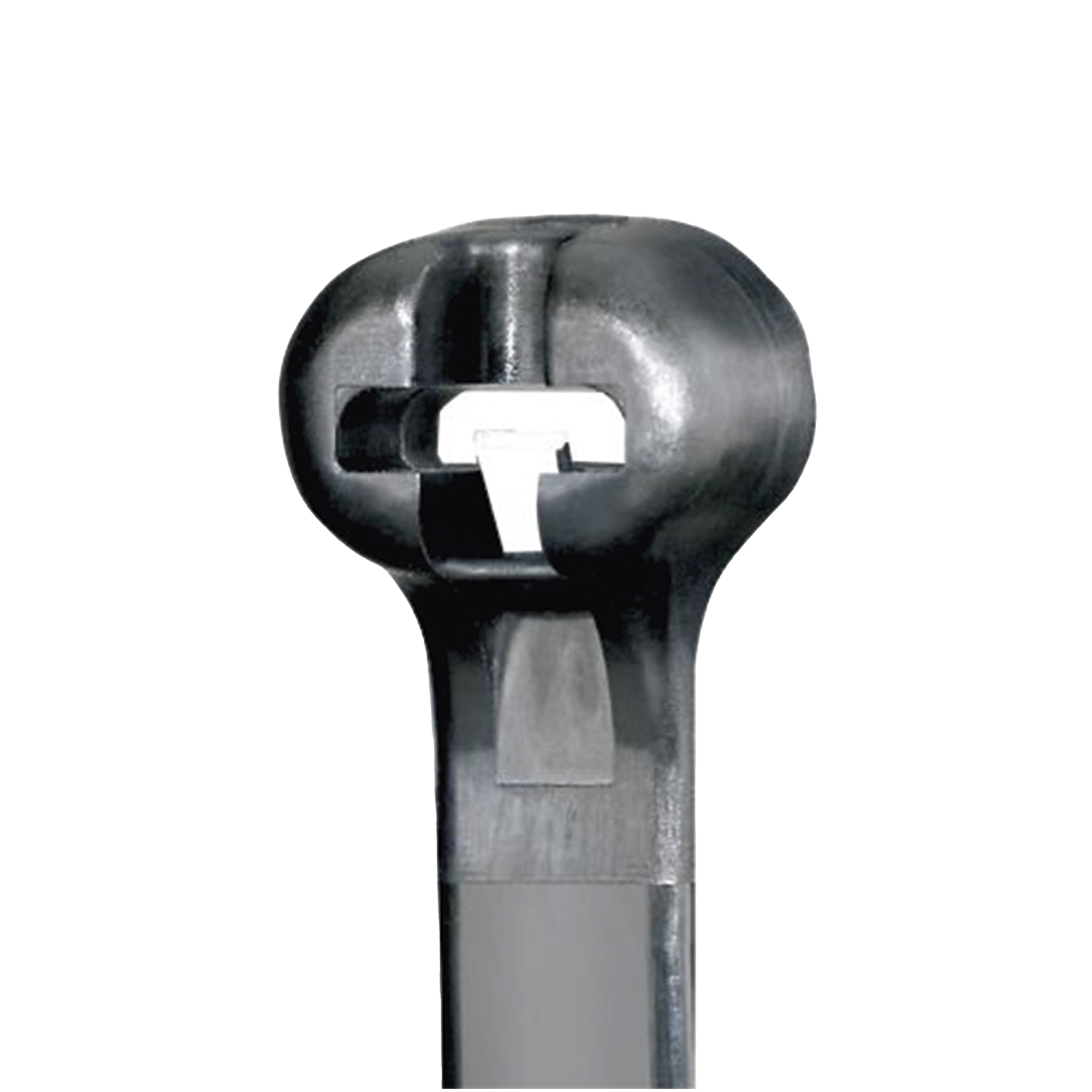 Cincho de Nylon 6.6 Dome-TopÂ®, Con LengÃ¼eta de Bloqueo de Acero Inoxidable, 305 mm largo x 4.7mm ancho, Color Negro, Exterior Resistente a Rayos UV, Paquete de 1000pz