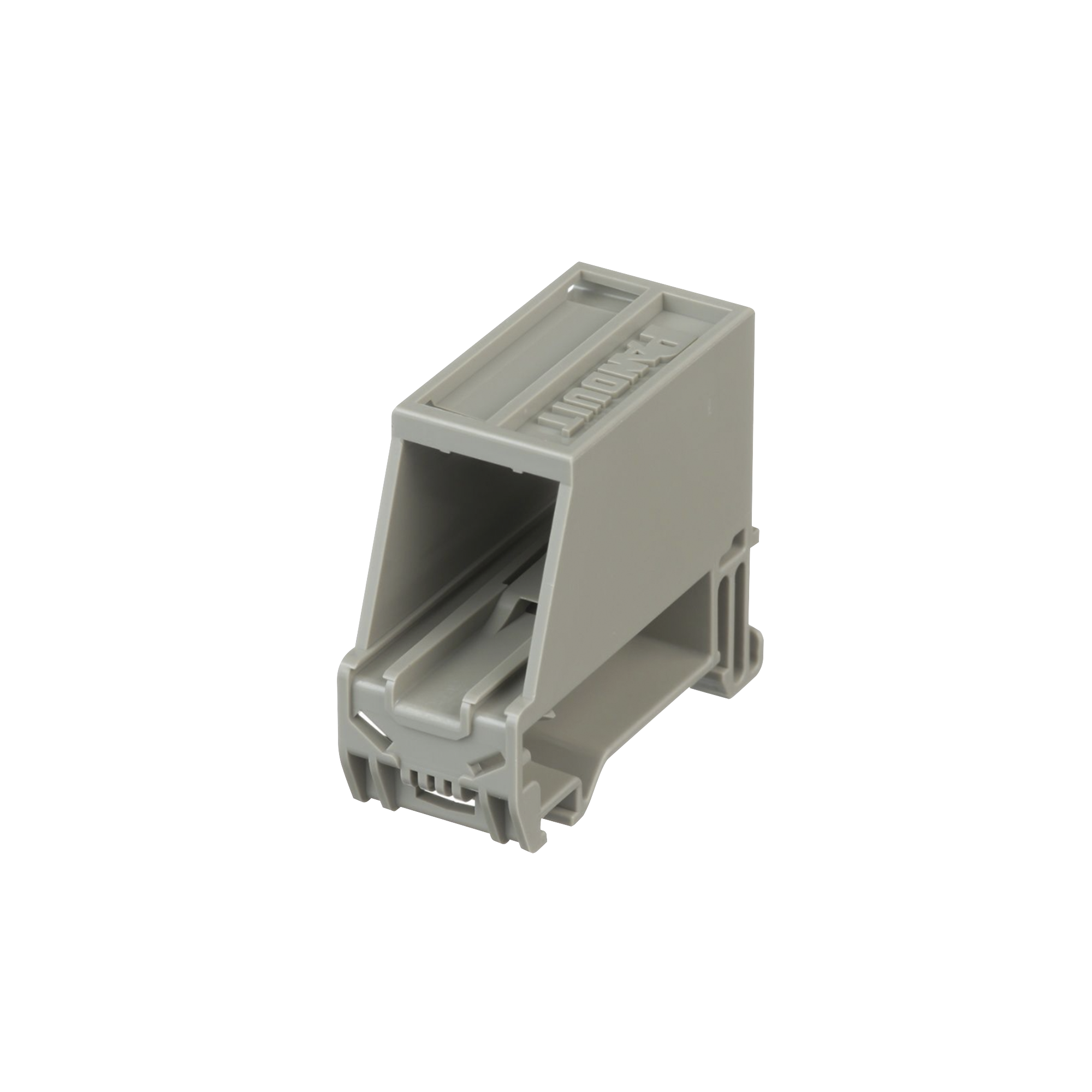 Adaptador de 1 Puerto, Para Conectores Tipo Mini-Com, Blindado, Montaje en Riel Din Estándar de 35 mm (1.38 Pulgadas), Color Gris Internacional