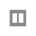 Tapa Color Gris para interruptor o dimmer Lutron, 2 gang, limpio y moderno