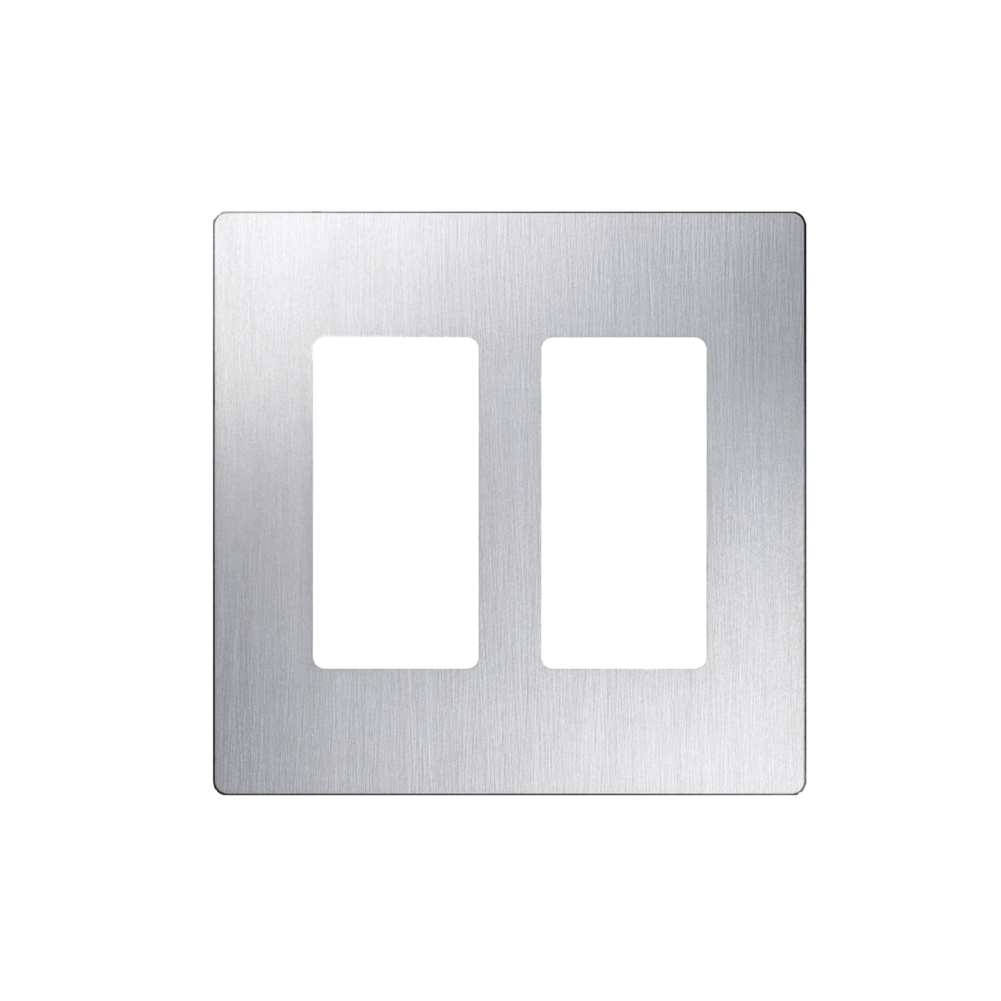 Tapa Color tipo metÃ¡lico Satin para interruptor o dimmer Lutron, 2 gang, limpio y moderno
