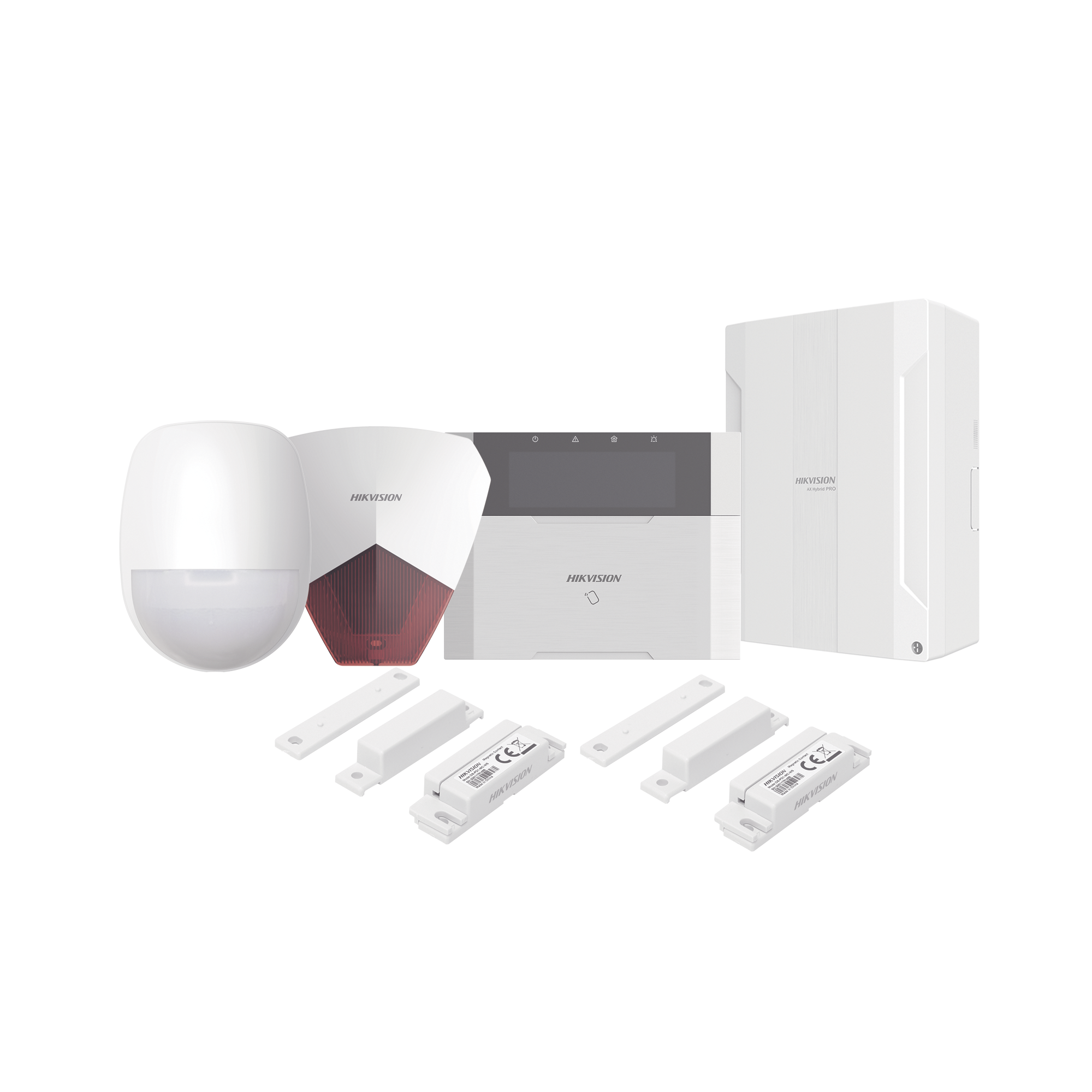 KIT Panel de Alarma HYBRID PRO / 1 Panel HÃ­brido / 1 Teclado LCD / 1 PIR / 2 Contactos MagnÃ©ticos / 1 Sirena Roja