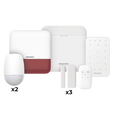 (AX PRO) KIT de Alarma AX PRO / Incluye: 1 Hub / 2 Sensores PIR / 3 Contactos MagnÃ©ticos mini / 1 Control Remoto / 1 Sirena Estrobo en color Rojo InalÃ¡mbrica Exterior /1 Teclado InalÃ¡mbrico / Wi-Fi / Compatible con Hik-Connect P2P