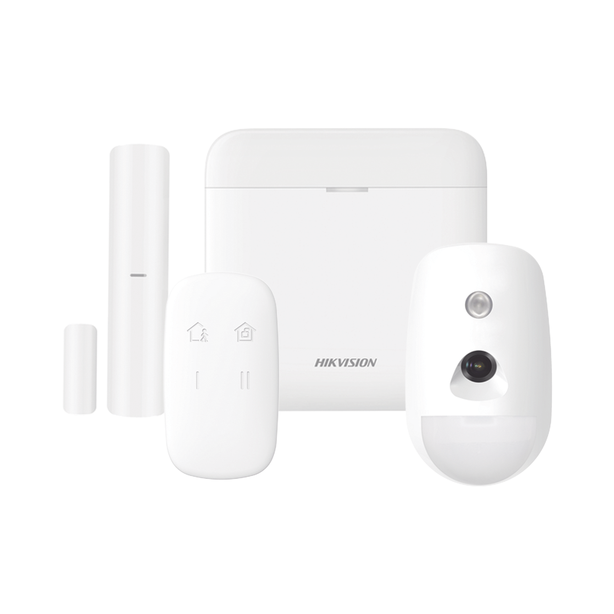 (AX PRO) KIT de Alarma AX PRO / Incluye: 1 Hub con bateria de respaldo / 1 Sensor PIR con CÃ¡mara / 1 Contacto MagnÃ©tico / 1 Control Remoto / WiFi / Compatible con Hik-Connect P2P