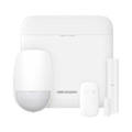 (AX PRO) KIT de Alarma AX PRO con GSM (3G/4G) / Incluye: 1 Hub con bateria de respaldo / 1 Sensor PIR / 1 Contacto MagnÃ©tico / 1 Control Remoto / Wi-Fi / Compatible con Hik-Connect P2P