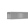 Canaleta Ranurada de PVC con Tapa, Tipo F, 108 mm de Ancho, 104.1 mm de Alto y 2 m de Largo, Color Gris