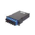 Placa Acopladora de Fibra Óptica FAP, Con 12 Pigtails y 6 Conectores LC Duplex (12 Fibras), Para Fibra Monomodo OS1/OS2, Color Azul