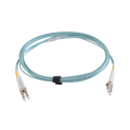 Jumper de Fibra Óptica Multimodo 50/125 XGLO OM4, LC-LC Duplex, OFNR, Color Aqua, 7 Metros (22.97 Pies)