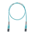 Jumper de Fibra Optica Multimodo 50/125 OM3, LC-LC Duplex, LSZH (Cero Halógenos), Color Aqua, 1 Metro (3.28 Pies)