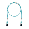 Jumper de Fibra Optica Multimodo 50/125 OM3, LC-LC Duplex, LSZH (Cero Halógenos), Color Aqua, 3 Metros (9.84 Pies)