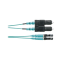 Jumper de Fibra Optica Multimodo 50/125 OM3, LC-SC Duplex, OFNR (Riser), Color Aqua, 1 Metro (3.28 Pies)