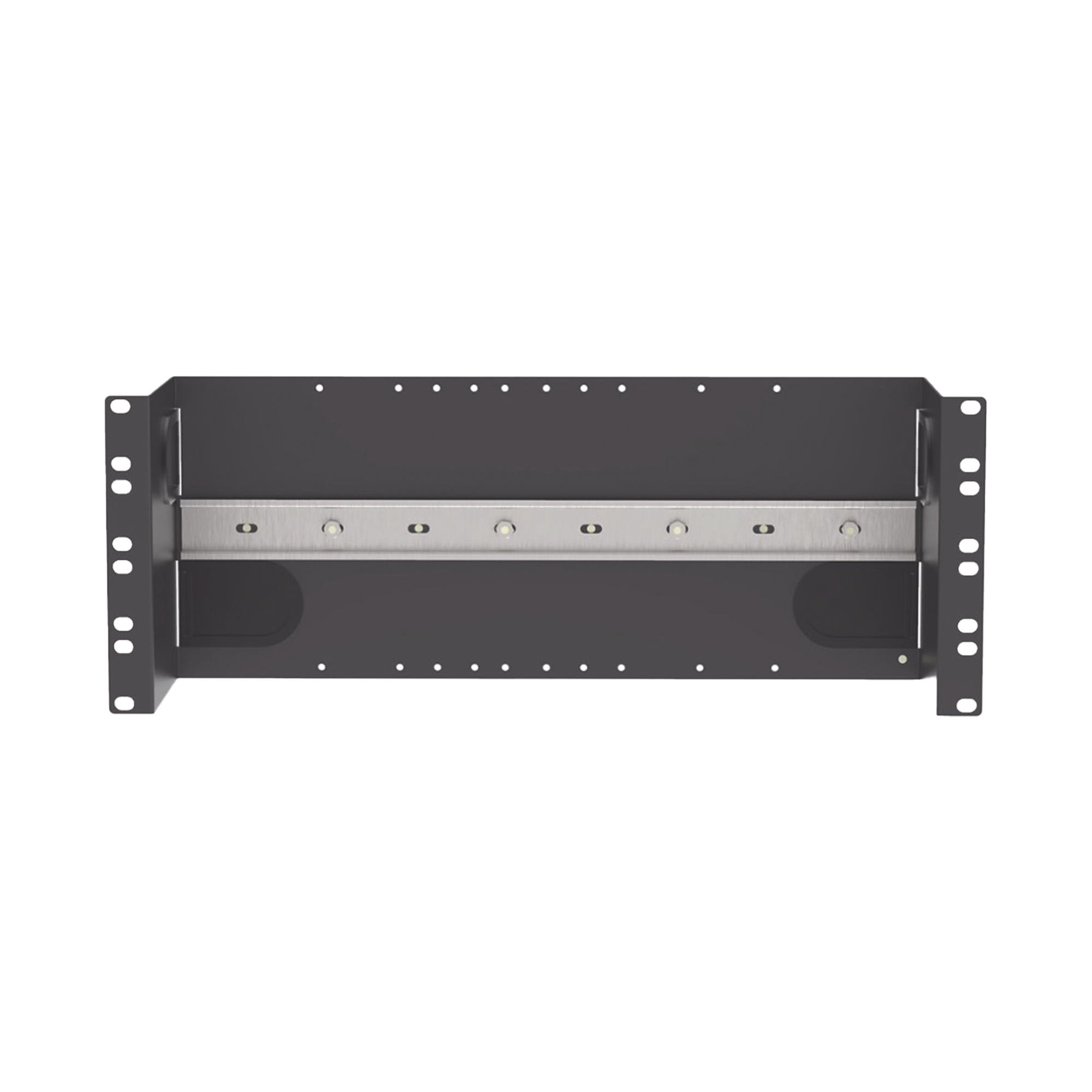 Soporte Industrial Para Instalar Equipos de Montaje en Riel DIN, Para Racks o Gabinetes EstÃ¡ndar de 19in, de 4UR, Color Negro