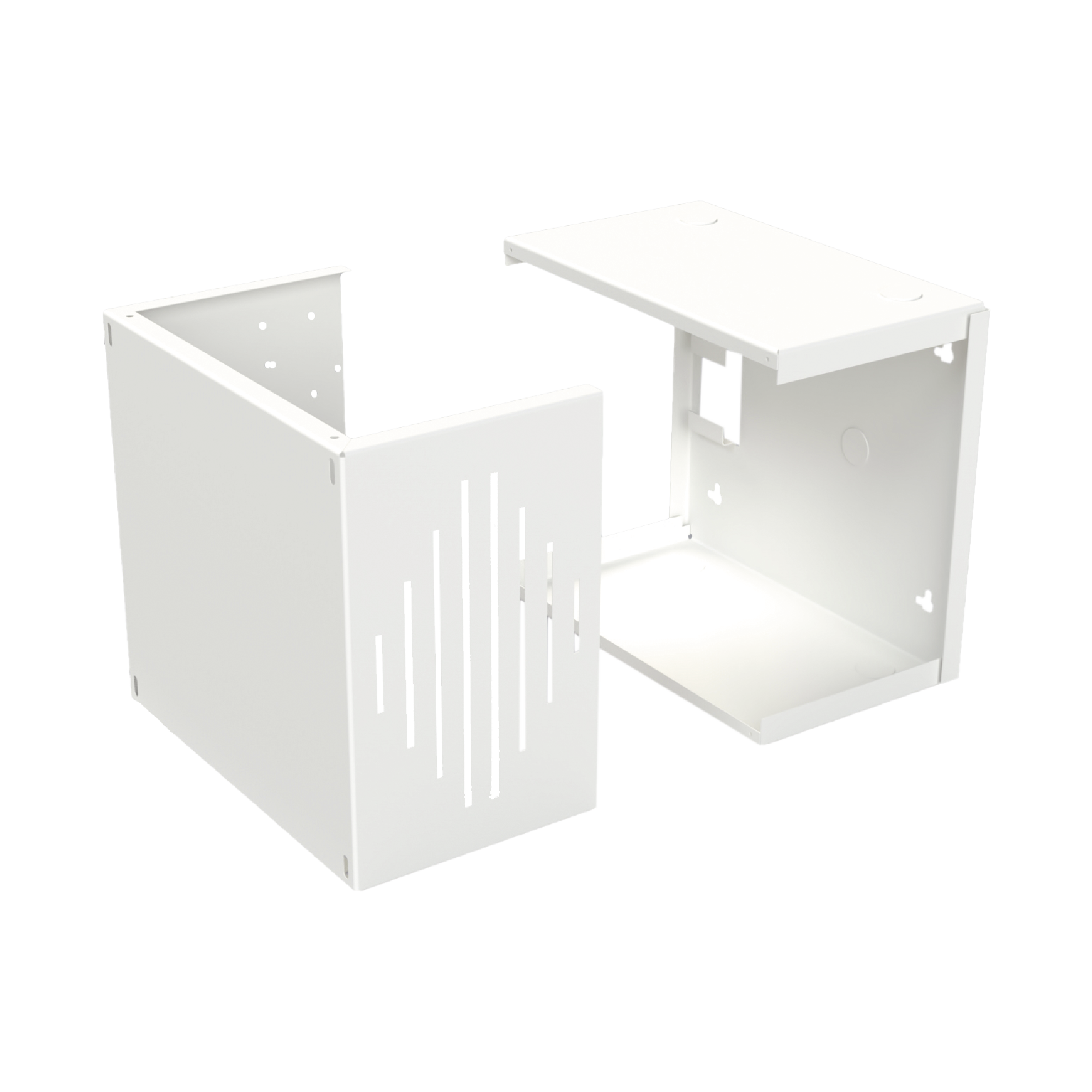 Gabinete para Resguardo de Sirena de 30 W (SF581A o SF581L No incluida), PreparaciÃ³n para Tamper (No incluido).