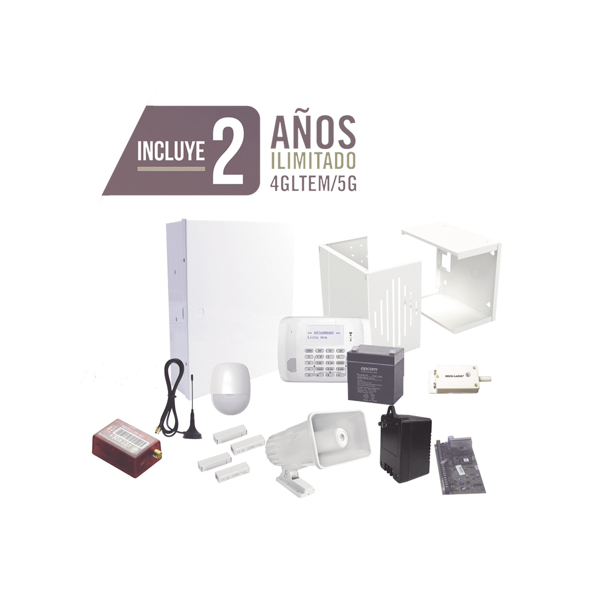 KIT de Alarma con 2 AÃ‘OS de ComunicaciÃ³n Ilimitada 4GLTEM / 5G
