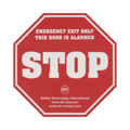 Etiqueta de advertencia "Puerta con alarma" EXIT STOPPERÂ® STI-6400