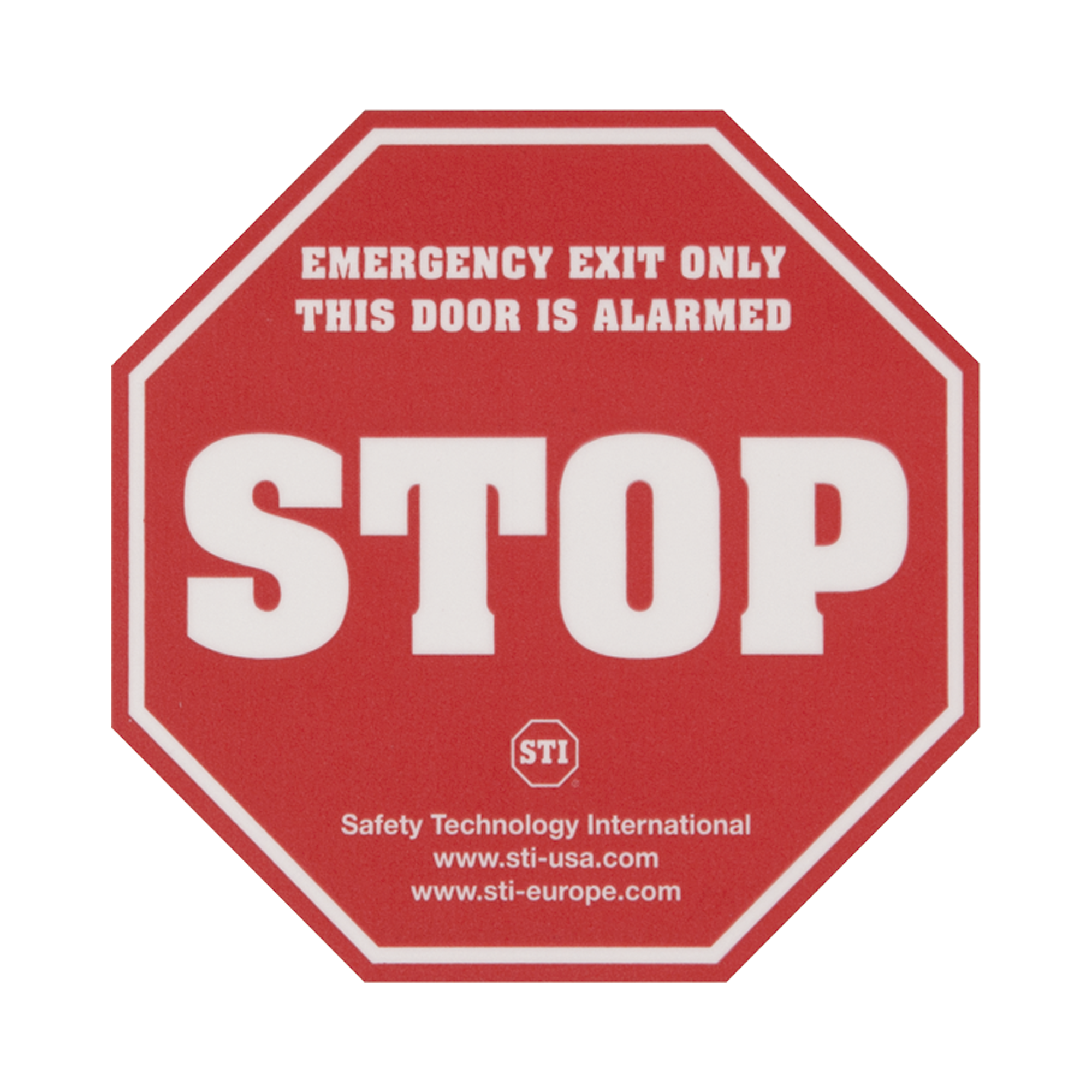 Etiqueta de advertencia "Puerta con alarma" EXIT STOPPERÂ® STI-6400