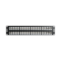 Patch Panel UTP Keystone de 48 Puertos Modular (Vacío), Plano, 2UR, Compatible con Jacks Keystone UTP Z-MAX y MAX