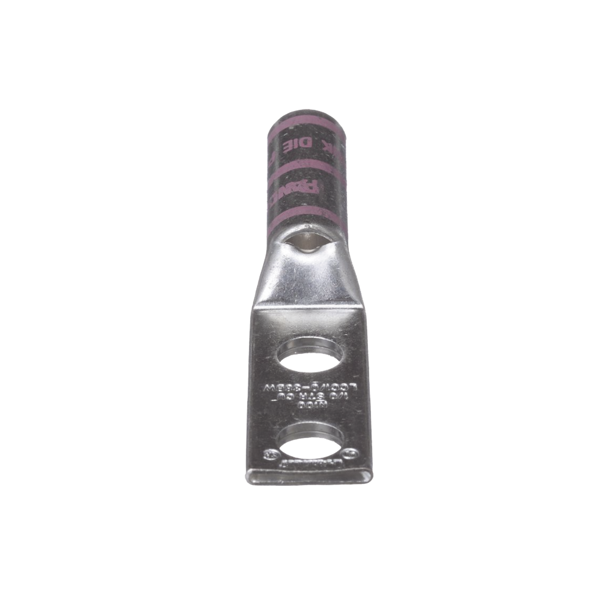 Zapata de compresiÃ³n LCC1/0-38DW-X para cal. 1/0 Awg, Doble barreno para tornillo prisionero de 3/8, 1 Pz