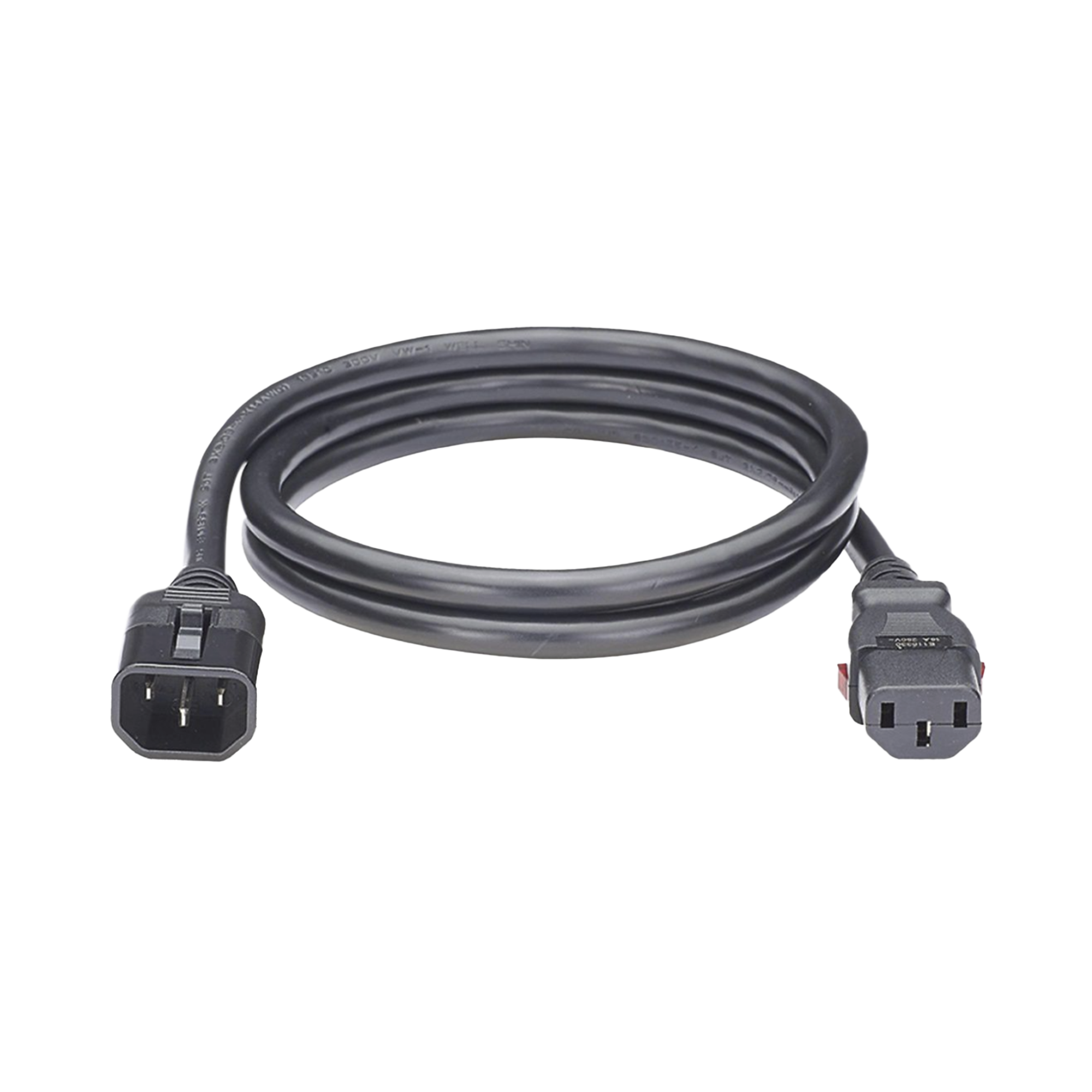 Cable de AlimentaciÃ³n ElÃ©ctrica Con Bloqueo de Seguridad, de IEC C14 a IEC C13, 1.2 Metros de Largo, Color Negro, Paquete de 10 Piezas