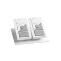 Base de mesa para dos controles remotos inalÃ¡mbricos LUTRON. Con goma para evitar deslizamiento.
