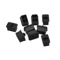 Bolsa con 25 Piezas de Protectores Anti-Polvo para Puerto SFP, Color Negro