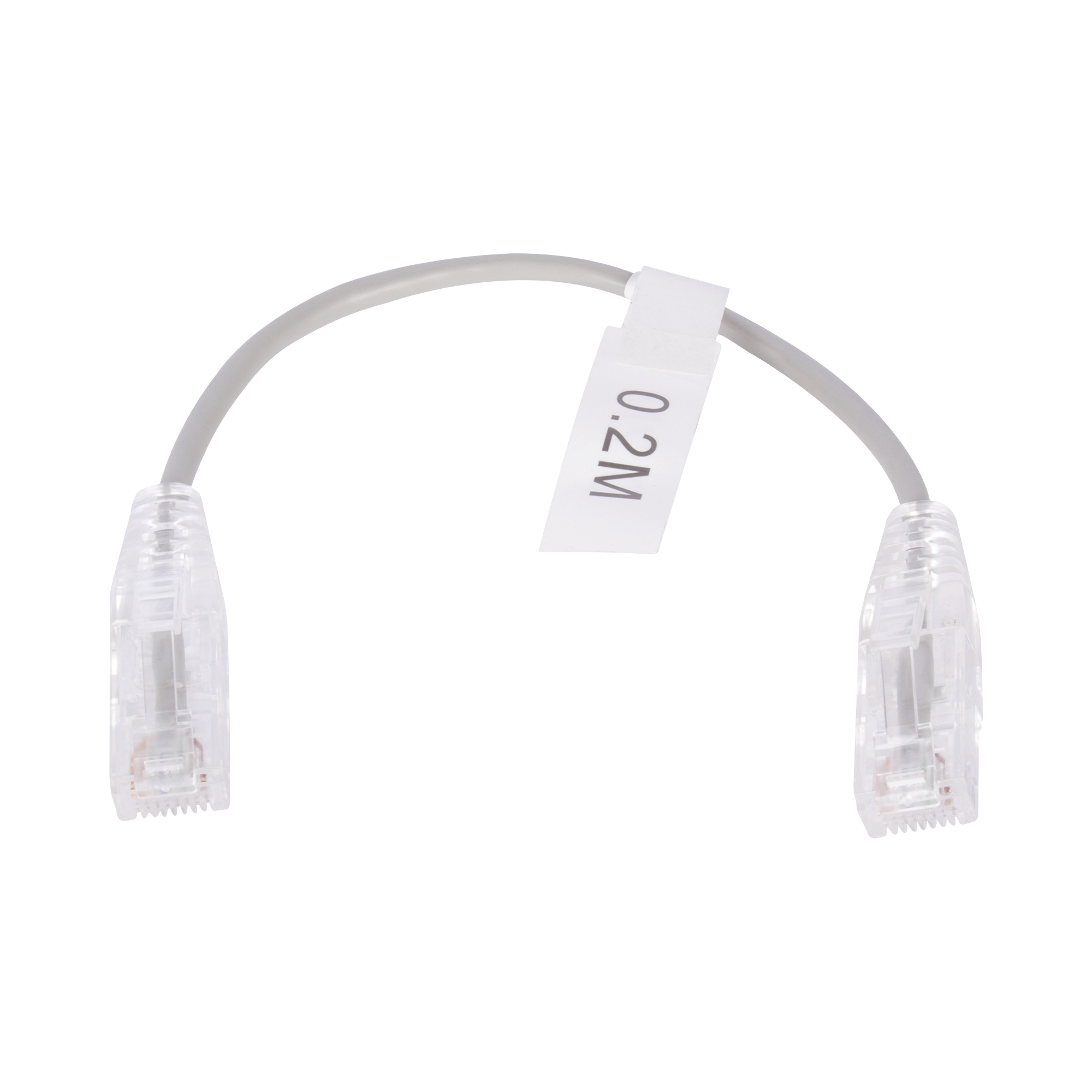 Cable de Parcheo Slim UTP Cat6 - 20 cm (7.87 Pulgadas) Gris Diámetro Reducido (28 AWG)