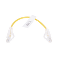 Cable de Parcheo Slim UTP Cat6 - 20 cm (7.87 Pulgadas) Amarillo Diámetro Reducido (28 AWG)