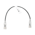 Cable de Parcheo Slim UTP Cat6 - 30 cm (11.81 Pulgadas) Negro Diámetro Reducido (28 AWG)