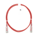Cable de Parcheo Slim UTP Cat6 - 1 Metro (3.28 Pies), Rojo, Diámetro Reducido (28 AWG)