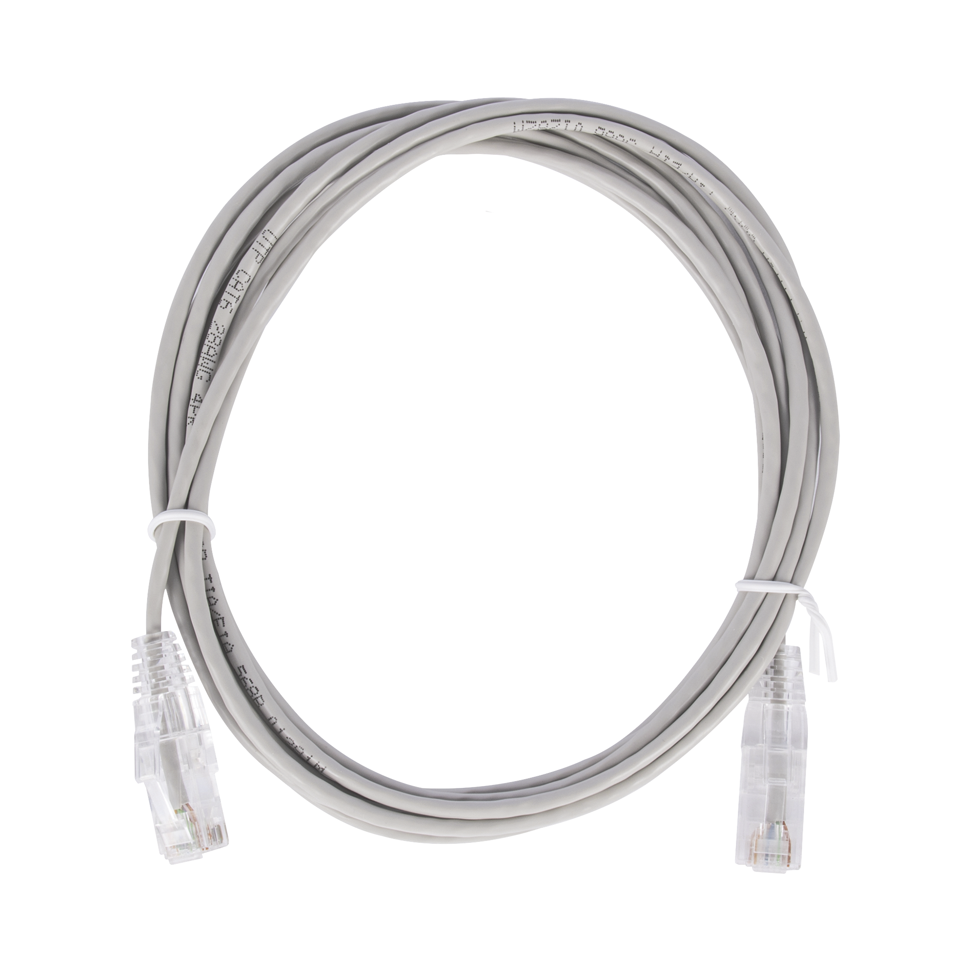 Cable de Parcheo Slim UTP Cat6 - 2 Metros (6.56 Pies) Gris Diámetro Reducido (28 AWG)