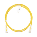 Cable de Parcheo Slim UTP Cat6 - 2 Metros (6.56 Pies) Amarillo Diámetro Reducido (28 AWG)