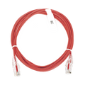Cable de Parcheo Slim UTP Cat6 - 3 Metros (9.84 Pies) Rojo Diámetro Reducido (28 AWG)