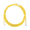 Cable de Parcheo Slim UTP Cat6 - 3 Metros (9.84 Pies) Amarillo Diámetro Reducido (28 AWG)
