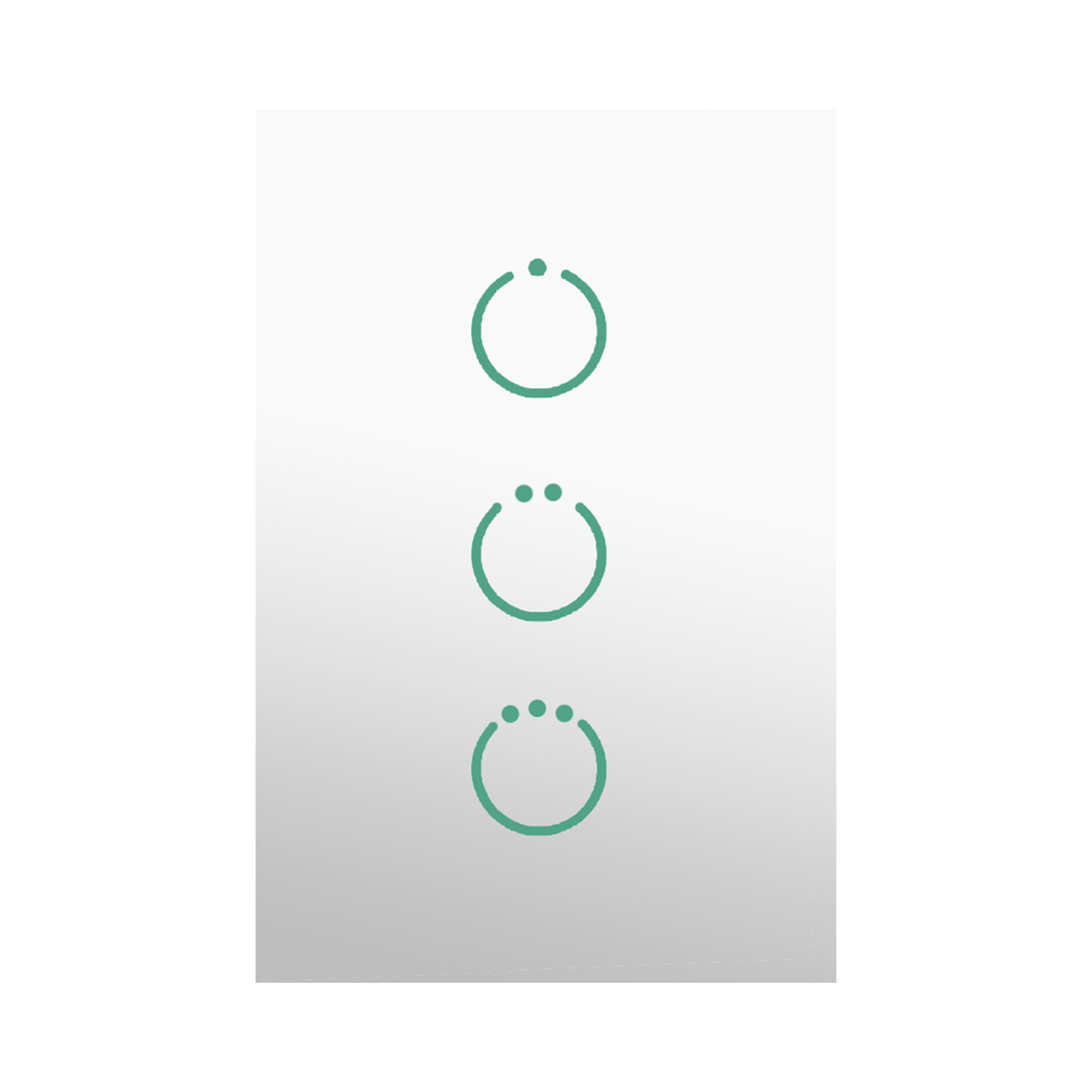 (ZWAVE) Interruptor On/Off panel tÃ¡ctil touch inalÃ¡mbrico Zwave Plus 3 botones. Compatible con Hubitat HC8, Ãlula  M2M, otro