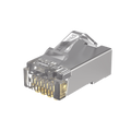 Plug RJ45 Cat5e Blindado, Para Cable UTP de Calibres 24-26 AWG, Chapado en Oro de 50 Micras, Paquete de 100 Piezas