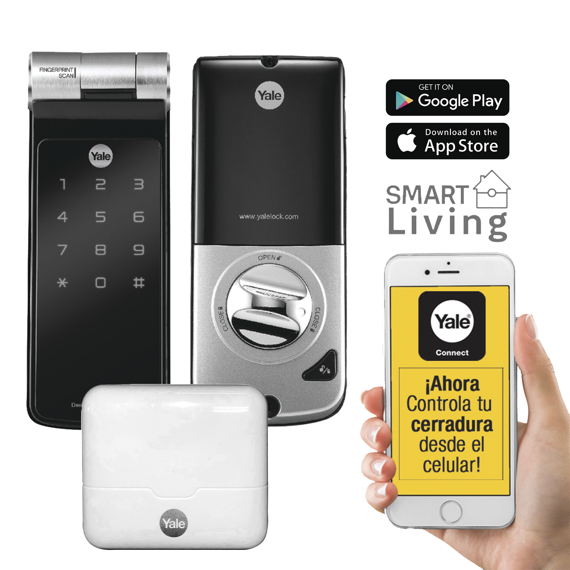 Kit de Hub con Cerradura YDF40A: CÃ³digo, Biometria y apertura Smartphone en cualquier parte el Mundo