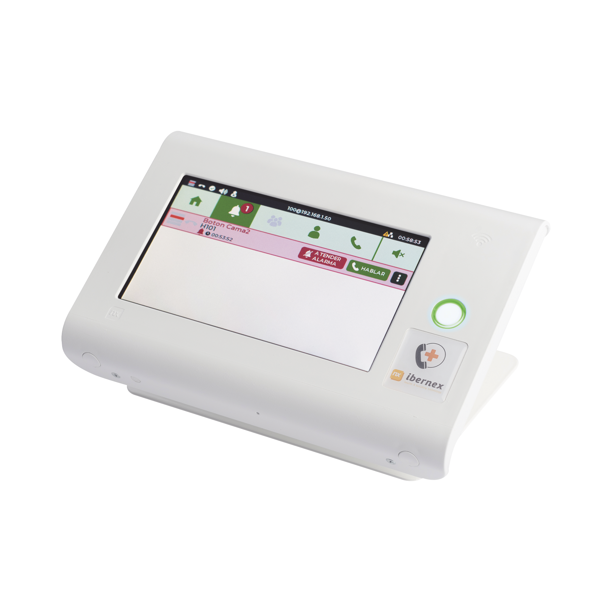 Consola de Sobremesa para Hospitales / Puesto de Control de EnfermerÃ­a / Pantalla TÃ¡ctil 7" / PoE / SIP / RFID / Compatible con NX0019/B, NX1021 y NX0015