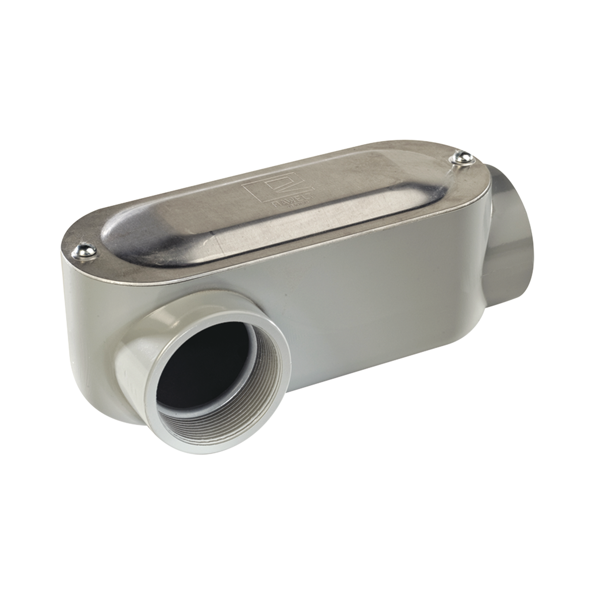 Caja oval roscada tipo LR de 3" chica (76.2 mm) Incluye tapa y tornillos.