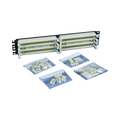 Kit Panel de Conexión con 2 Bases de 100 Pares, Categoría 5e, Incluye 40 Bloques de Conexión de 5 Pares y Etiquetas, 19 Pulgadas (48.26 cm), 2 UR