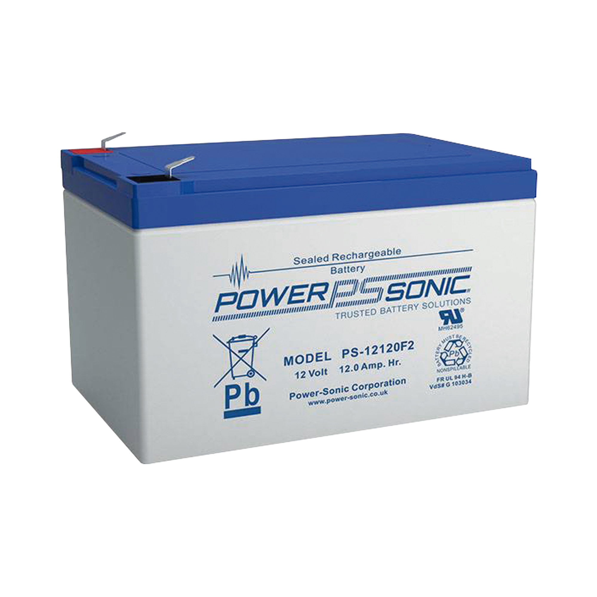 BaterÃ­a 12V Recargable, 12AH, Para Respaldo, TecnologÃ­as AGM/VRLA, 5 AÃ±os Vida Ãštil, Terminales tipo F2, Reconocida UL , Sin Mantenimiento, Sin Derrames
