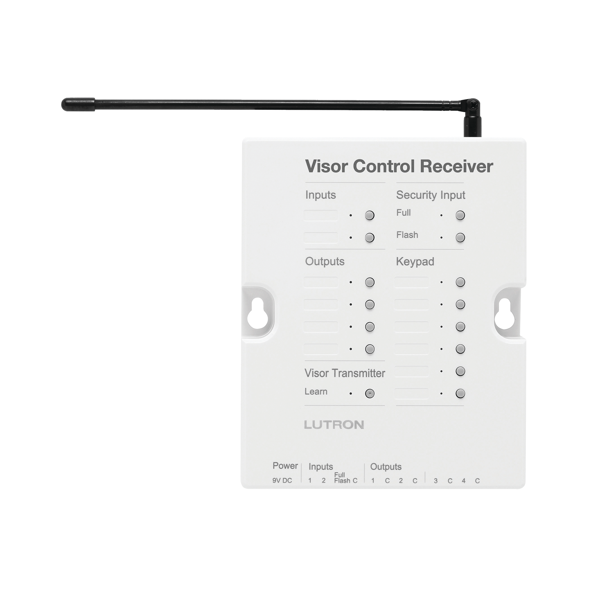 (RadoiRA2) Receptor de control para puertas de garage, regulador de iluminaciÃ³n. 120V, 4 salidas de relay y 2 entradas. Complementar con RRMAIN de RadioRa2 Lutron.