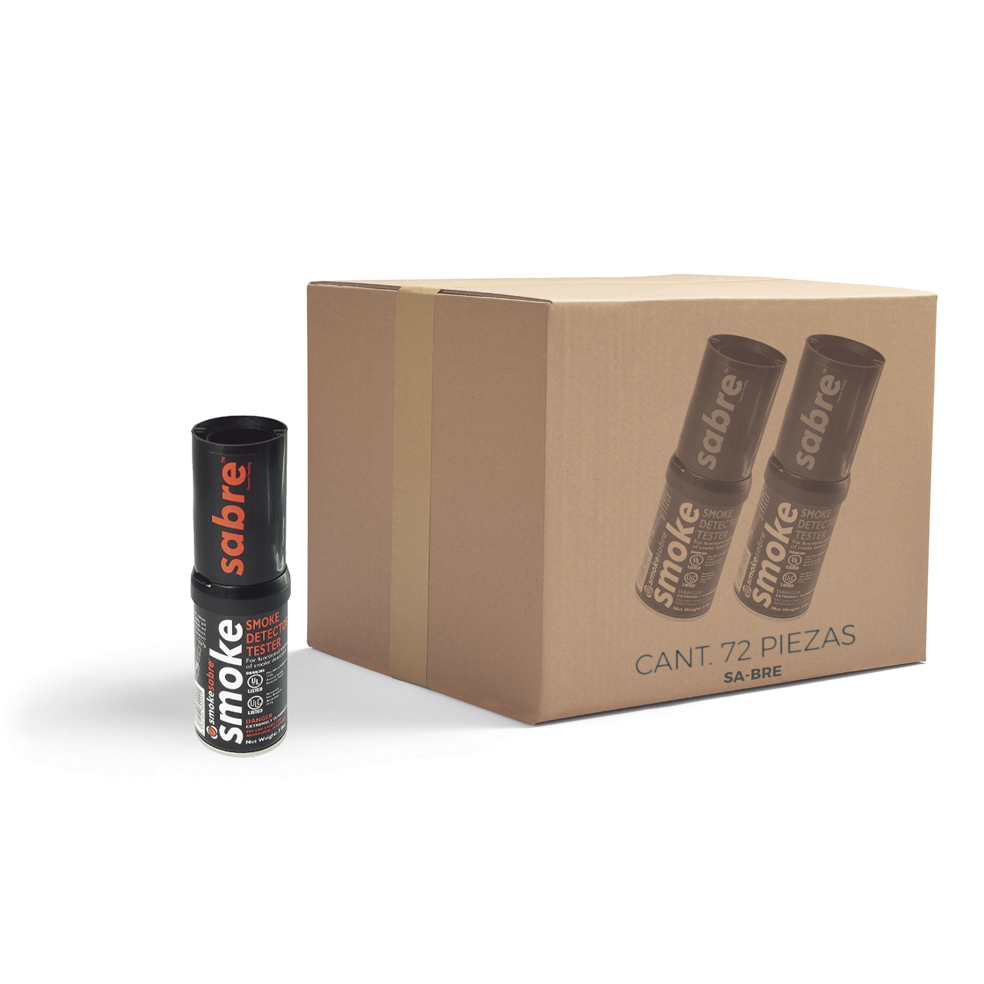 Caja De 72 Latas De Humo SintÃ©tico En Aerosol Para Probar Detectores De Humo (Uso Manual)