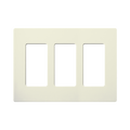 Tapa Color Blanco Biscuit para interruptor o dimmer Lutron, 3 gang, limpio y moderno