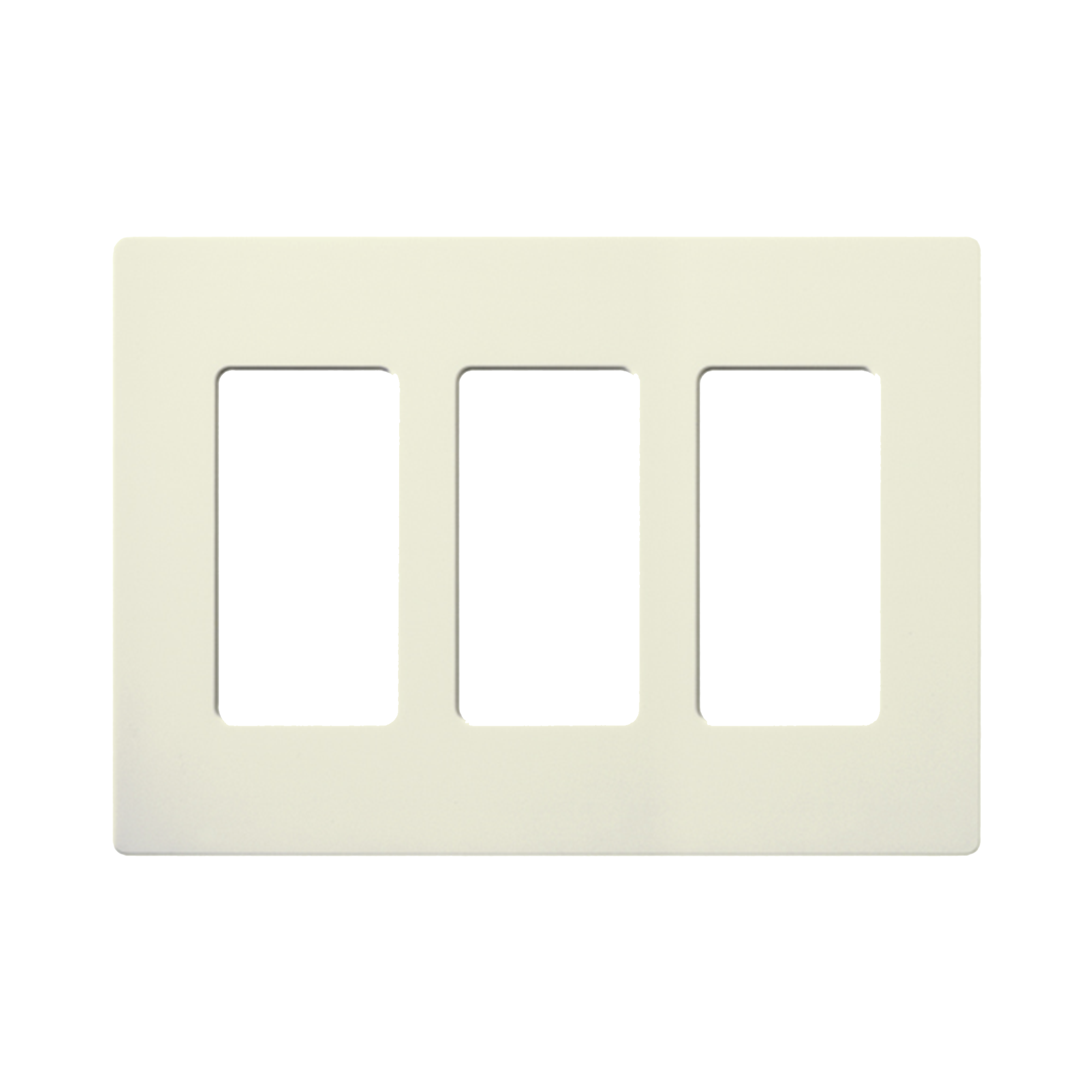 Tapa Color Blanco Biscuit para interruptor o dimmer Lutron, 3 gang, limpio y moderno
