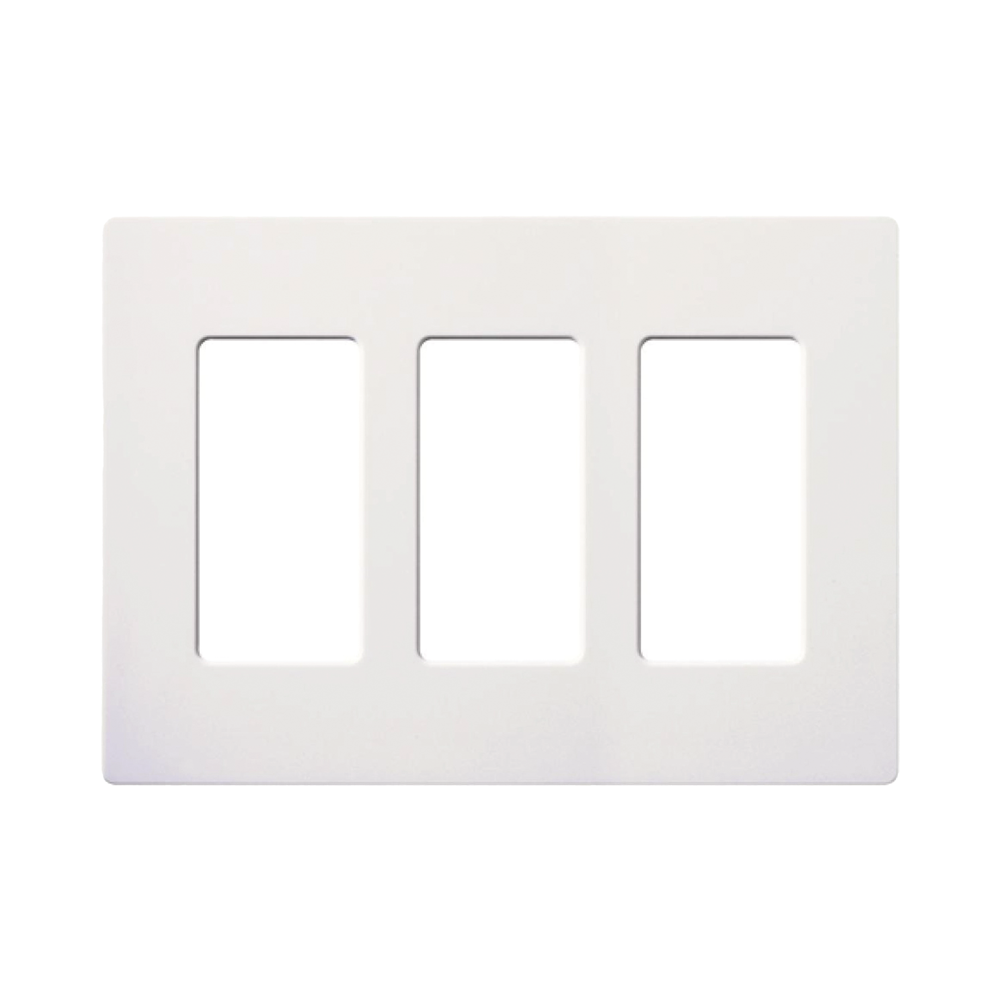 Tapa Color Blanco Snow para interruptor o dimmer Lutron, 3 gang, limpio y moderno
